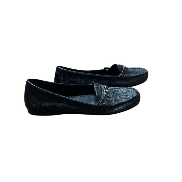 New Coach Fredrica Leather Slip On Loafers Black 6.5B - Picture 1 of 6
